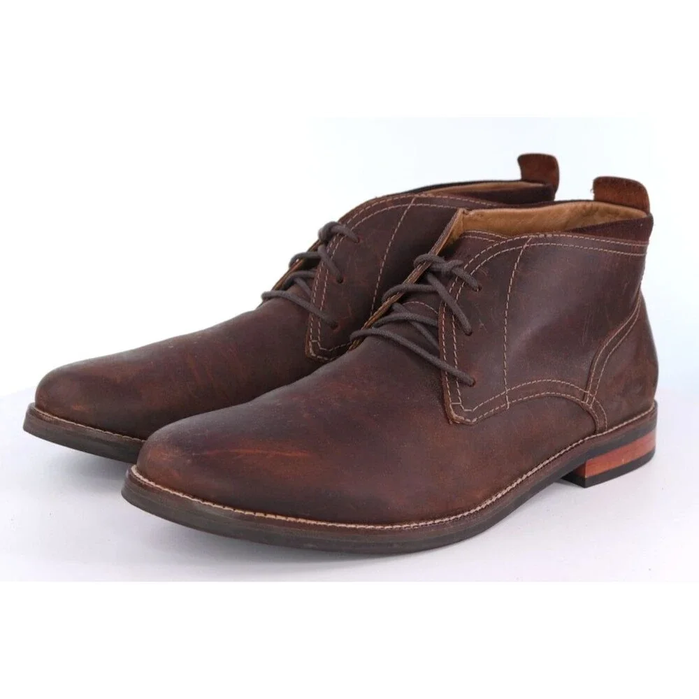 Cole Haan Ogden Stitch $180 Men's Chukka Boots Size 13 M Leather Brown C29881